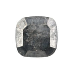 1.70 Ct cushion cut grey black natural diamond with smoky tones and soft sparkle for unique luxury jewelry