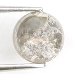 Grey 1.36 carat round rose cut natural diamond with fancy cut, unique rustic salt and pepper appearance, ideal for custom ring design and bespoke jewelry creation