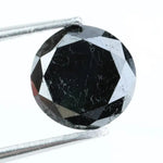 1.51 Ct Genuine Black Diamond Round Brilliant Cut Loose Stone for Luxury Rings and Fine Jewelry