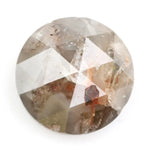 0.67 Ct earthy grey round diamond, rustic rose cut natural loose salt and pepper diamond for custom jewelry design