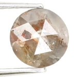 0.67 Ct earthy grey round diamond, rustic rose cut natural loose salt and pepper diamond for custom jewelry design