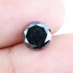 1.51 Ct Genuine Black Diamond Round Brilliant Cut Loose Stone for Luxury Rings and Fine Jewelry