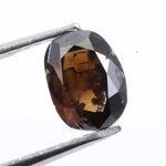 Natural brown-grey diamond with rustic inclusions, earth-mined loose diamond