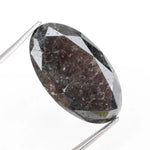 oval cut , grey black naturral loose diamond, diamond ring with side stones elegant engagement jewelry ring