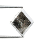 2.21 Ct kite cut black grey natural diamond with subtle glow and geometric shape for modern statement jewelry