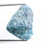 raw uncut diamond engagement ring with rough natural diamond appearance blue rough diamond