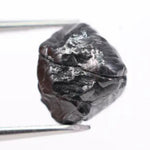 raw uncut diamond ring with real diamond rock natural crystal texture black rough diamond