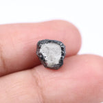 raw uncut diamond ring with real diamond rock natural crystal texture black rough diamond