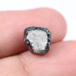 raw uncut diamond ring with real diamond rock natural crystal texture black rough diamond