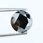 1.09 Ct Natural Black Diamond Round Cut Loose Stone for Engagement Rings, Pendants, and Designer Jewelry