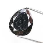 pear cut , grey black natural loose diamond , pear shaped diamond necklace grey black fine luxury jewelry pendant
