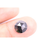 3.19 ct natural salt and pepper Diamond, round cut diamond, raw diamond, rough diamond.