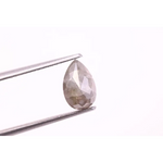 1.89 Ct natural pear cut diamond, grey diamond wedding ring, vs1 natural diamond, wedding rings natural diamond.