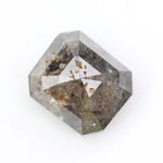 radiant cut , grey natural loose diamond , rectangular radiant cut diamond elegant modern faceted gemstone