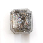 radiant cut , grey natural loose diamond , rectangular radiant cut diamond elegant modern faceted gemstone