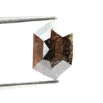 hexagon cut natural diamond engagement ring and hexagon cut natural diamond