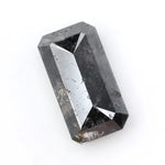 emerald cut , grey black natural loose diamond ,loose carat diamond, loose diamond setting, diamond loose in ring