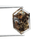 hexagon cut natural diamond engagement ring and hexagon cut natural diamond