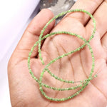 “Raw green rough diamond beads – uncut for handcrafted jewelry and distinctive artisan creations”