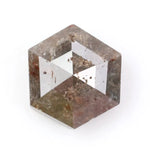 hexagon cut, brown grey natural loose diamond, natural diamond ring showcase