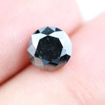1.67 Ct Round Cut Natural Black Diamond Loose for Fine Jewelry, Engagement Rings, and Statement Designs