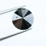 1.67 Ct Round Cut Natural Black Diamond Loose for Fine Jewelry, Engagement Rings, and Statement Designs