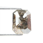 1.30 Ct Brown Grey Natural Diamond Emerald Cut Elegant Loose Stone for Custom Jewelry