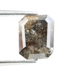 1.30 Ct Brown Grey Natural Diamond Emerald Cut Elegant Loose Stone for Custom Jewelry