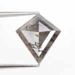 kite cut, black grey, natural loose diamond, kite cut stone for custom engagement rings and sophisticated jewelry designs