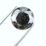 1.22 Ct Natural Black Diamond Round Brilliant Cut Loose Stone for Custom Jewelry and Timeless Engagement Rings