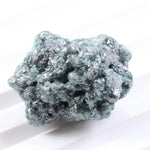 identification of raw blue diamond in rock and natural rough diamond stone