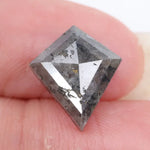 kite cut, black grey, natural loose diamond, kite cut stone for custom engagement rings and sophisticated jewelry designs