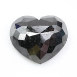heart cut, black natural loose diamond, natural galaxy black diamond in a romantic heart cut with a vintage bridal jewelry design.