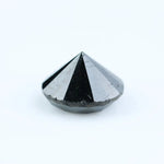 2.31 Ct natural black diamond round cut loose gemstone, deep black color faceted diamond for engagement ring, custom jewelry making, bold statement diamond, high quality loose black diamond stone for luxury design