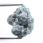 large raw diamond crystal with natural raw diamond in rock texture blue rough diamond