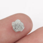 grey color raw uncut diamond ring and raw stone jewelry