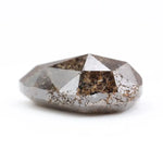 pear cut, brown color, natural loose diamond, in a vintage style rose cut pear shape, perfect for alternative art deco engagement rings.