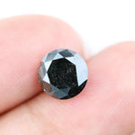 2.17 Ct real natural black diamond round cut loose gemstone, deep black faceted diamond for custom jewelry, luxury ring stone, bold statement genuine black diamond for fine jewelry making