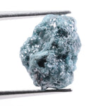 raw uncut diamond engagement ring with natural unpolished diamond appearance blue rough diamond