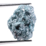 raw uncut diamond engagement ring with natural unpolished diamond appearance blue rough diamond