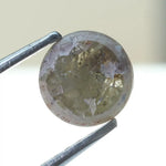 0.67 ct earthy grey round diamond, rustic rose cut natural loose salt and pepper diamond for custom jewelry design