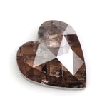 brown color lab grown torras diamond heart design