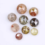 3.13 Ct round rose cut natural diamond lot loose fancy color gemstones for custom jewelry making and designer ring creations