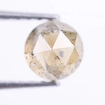 0.52 Ct round rose cut fancy light yellow natural diamond loose gemstone for fine jewelry making and custom engagement ring designs