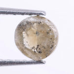 0.52 Ct round rose cut fancy light yellow natural diamond loose gemstone for fine jewelry making and custom engagement ring designs