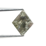 0.90 Ct brown grey green kite cut natural diamond with multi tone color and geometric shape for bold jewelry