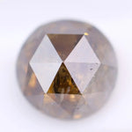 0.69 Ct round rose cut brown yellow natural diamond loose fancy color gemstone for jewelry making and custom fine jewelry designs