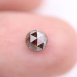 0.69 Ct round rose cut brown yellow natural diamond loose fancy color gemstone for jewelry making and custom fine jewelry designs