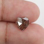 brown color heart diamond with brilliant sparkle
