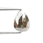1.02 Ct pear cut brown grey natural diamond with soft tones and elegant sparkle for custom luxury jewelry